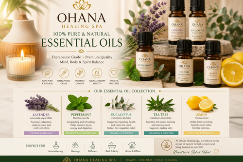 Ohana Healing Spa Essential Oils Banner